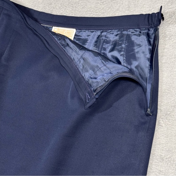 VTG Pendleton Womens Navy Wool Pencil Skirt USA Size 6 Office 90s Business Alt - Picture 3 of 9